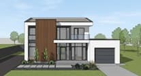 Exported line view of a beach house