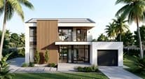 Finished photorealistic render of the beach house