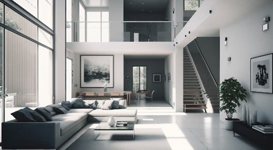 Living room used as the first frame of an animation